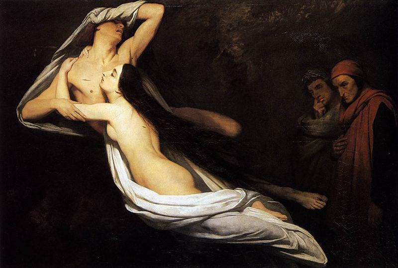 Ary Scheffer Dante and Virgil Encountering the Shades of oil painting image